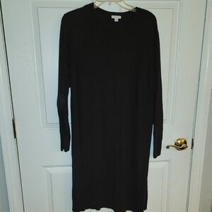 J. Jill Elegant Black Long Sleeve Dress